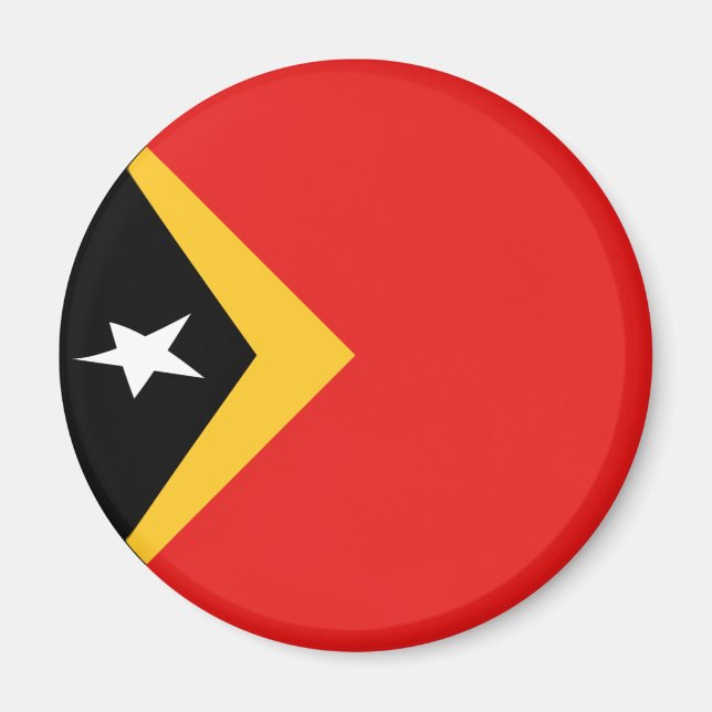 East Timor Fisheye Flag Magnet (Front)
