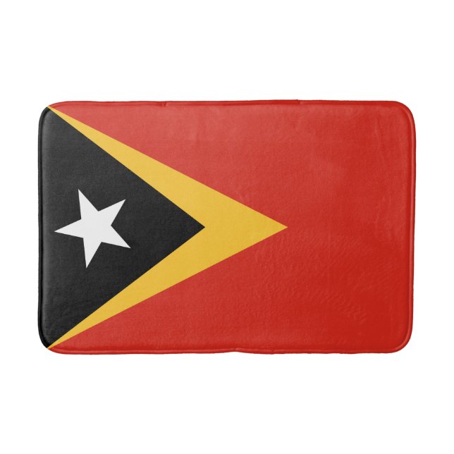 East Timor Flag Bath Mat (Front)