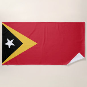 East Timor flag Beach Towel