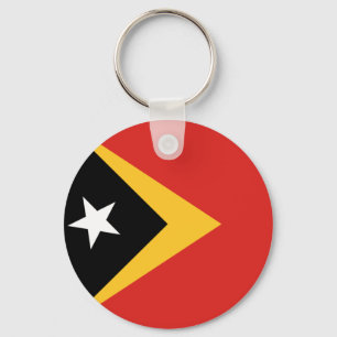 East Timor flag Button Keychain