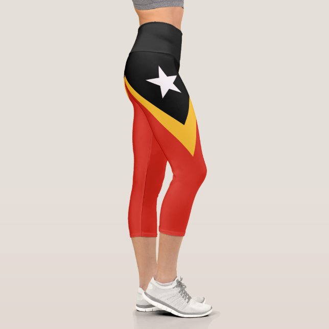 East Timor Flag Capri Leggings (Right)