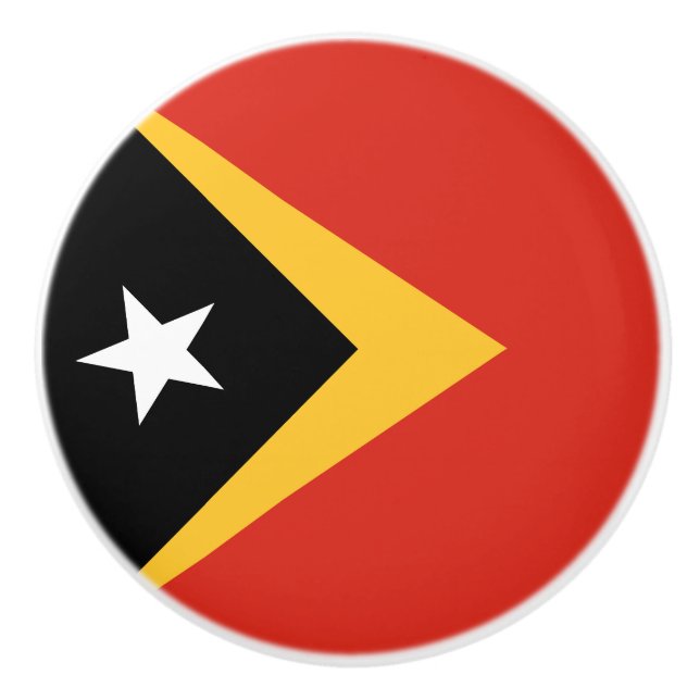 East Timor Flag Ceramic Knob (Front)