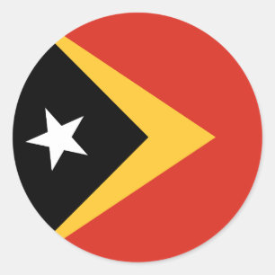 East Timor Flag Classic Round Sticker