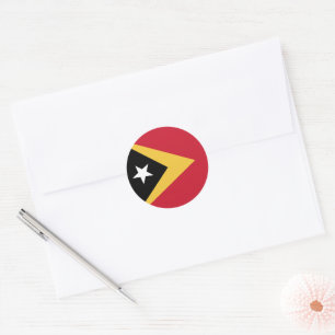 East Timor flag Classic Round Sticker
