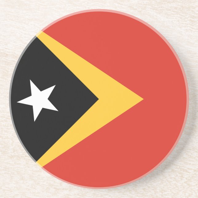 East Timor Flag Coaster (Front)
