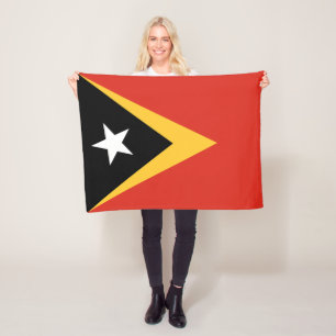 East Timor Flag Fleece Blanket