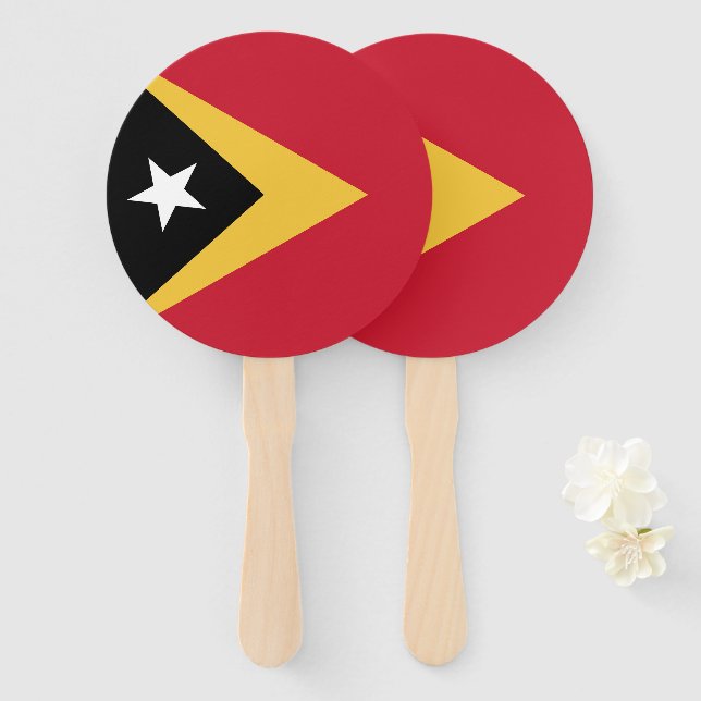 East Timor flag Hand Fan (Front and Back)