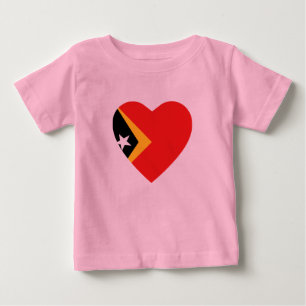 East Timor Flag Heart T-Shirt