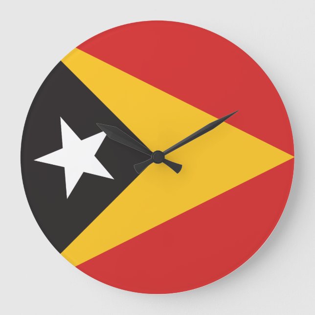 East Timor Flag Large Clock (Front)