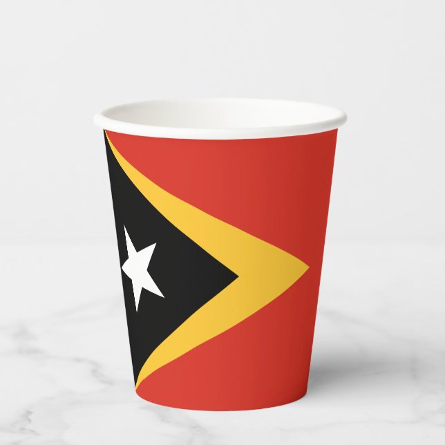 East Timor Flag Paper Cups (Front)