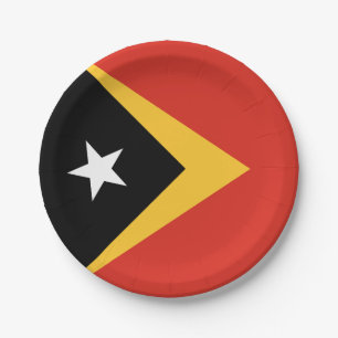 East Timor Flag Paper Plate