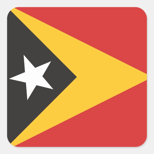 East Timor Flag Square Sticker (Front)