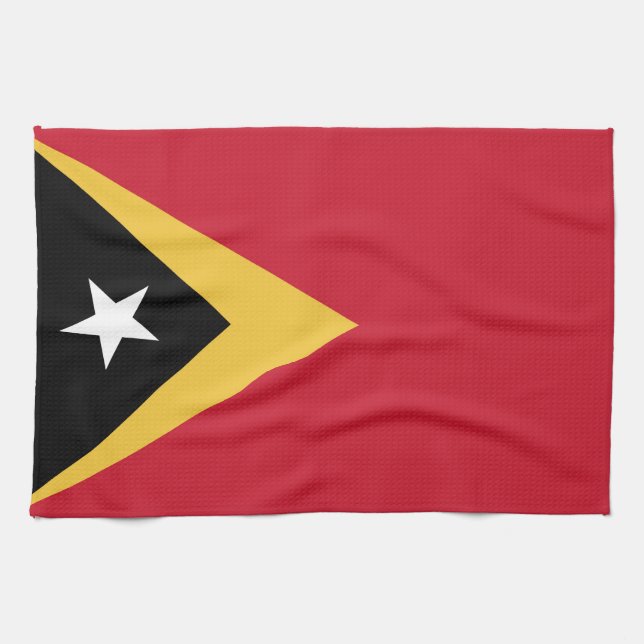 East Timor flag Tea Towel (Horizontal)