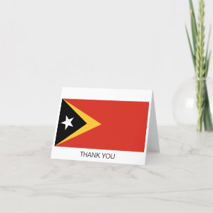 East Timor Flag Thank You Card
