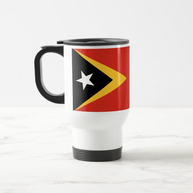East Timor Flag Travel Mug (Left)