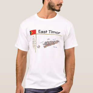 East Timor Map + Flag + Title T-Shirt