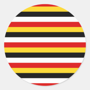 East Timor Papua New Guinea flag stripes Classic Round Sticker