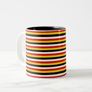 East Timor Papua New Guinea flag stripes country p Two-Tone Coffee Mug