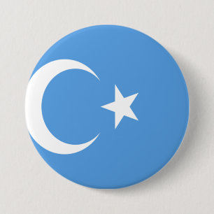 East Turkestan Uyghur Flag 7.5 Cm Round Badge