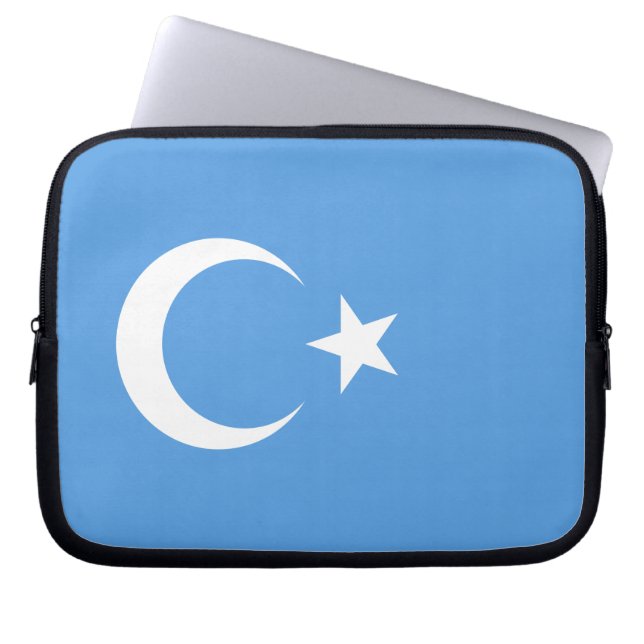 East Turkestan Uyghur Flag Laptop Sleeve (Front)