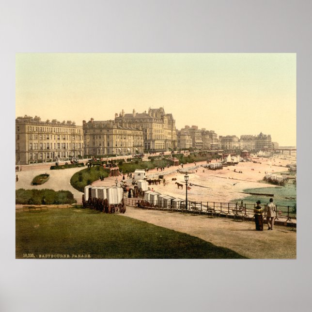 Eastbourne Parade, Sussex, England Poster (Front)