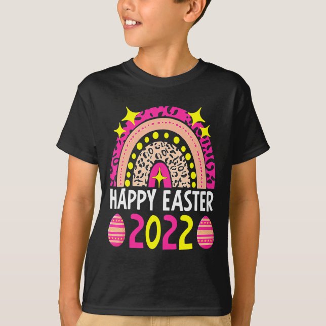 Easter 2022 rainbow cute happy easter 2022 women m T-Shirt (Front)