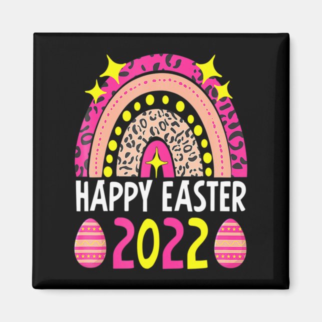 Easter 2022 rainbow cute happy easter 2022 women  magnet (Front)
