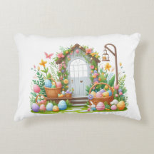 Easter Accent Pillow – Bunny & Egg Spring Décor