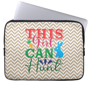 Easter Adventure with Bunny - This Girl Can Hunt Laptop Sleeve