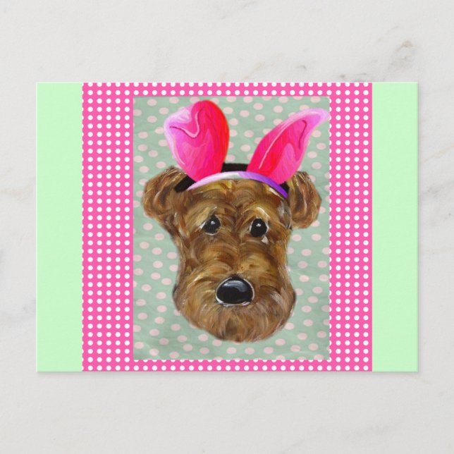 EASTER AIREDALE HOLIDAY POSTCARD (Front)