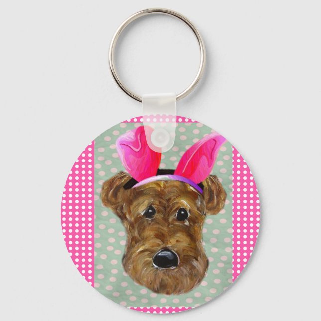EASTER AIREDALE KEY RING (Front)