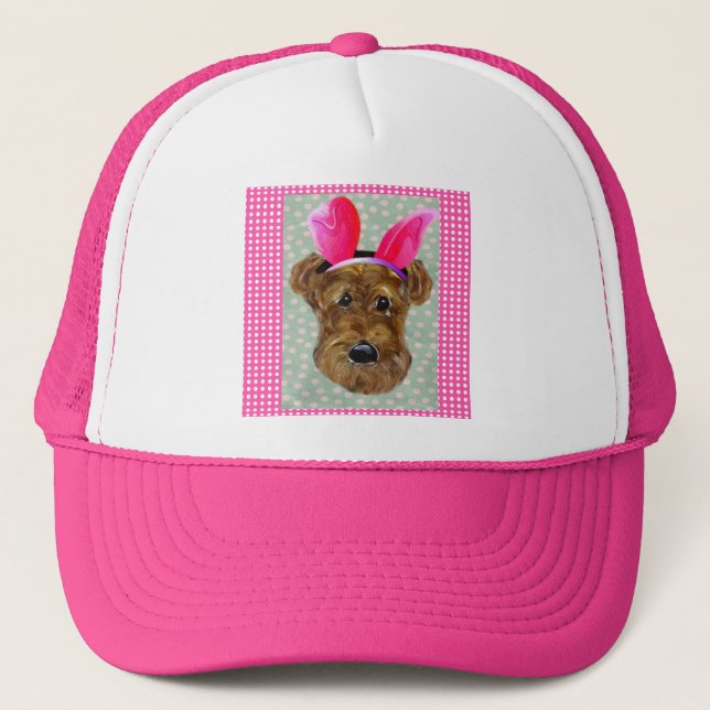 EASTER AIREDALE TRUCKER HAT (Front)