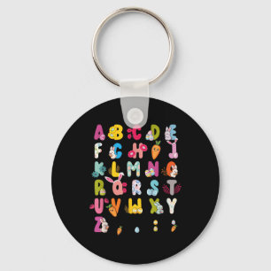 Easter Alphabet Easter Egg Easter Bunny 2025 Kids Key Ring