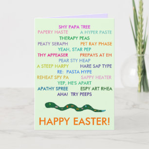 Easter Anagrams card