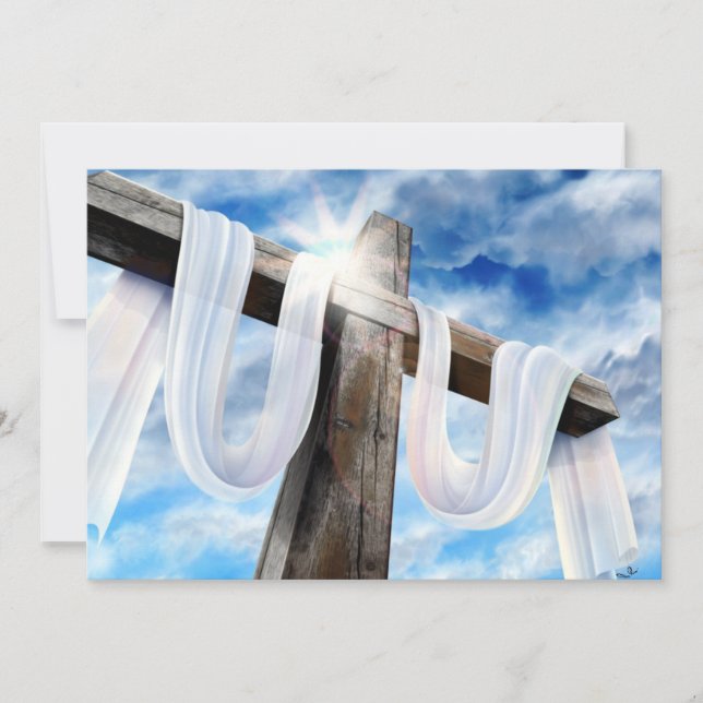 Easter and Palm Sunday Crosses and Scenes Holiday Card (Front)