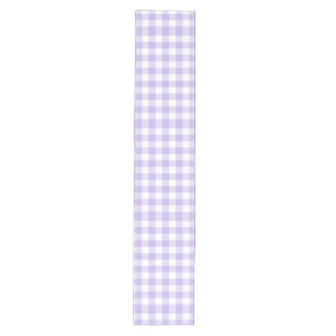 Easter and Spring Country Lavender Gingham Pattern Medium Table Runner