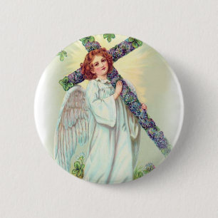 Easter Angel 6 Cm Round Badge