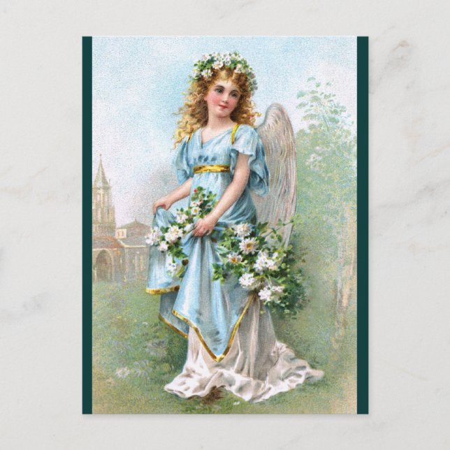 Easter Angel Holiday Postcard (Front)