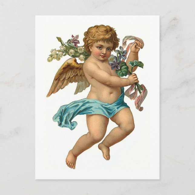 Easter Angel Vintage Easter Holiday Postcard (Front)