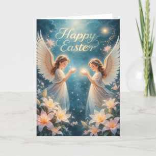 Easter Angels and Light Inspirational Spiritual  Holiday Card