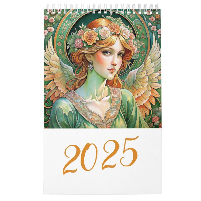 Easter Angels in Art Nuovo style 2025  Calendar (Cover)