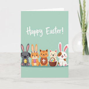 Easter Animal Friends Pattern Card