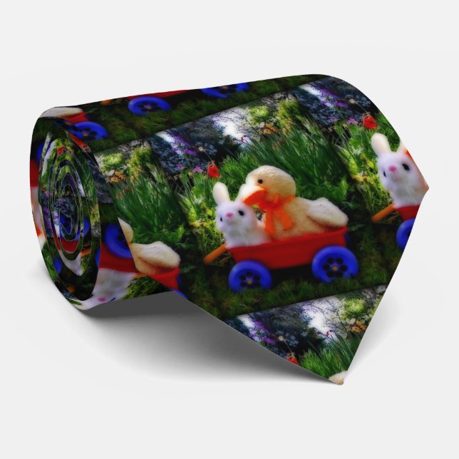 Easter Animals Tie (Rolled)