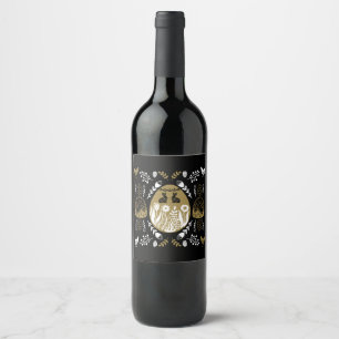 Easter April Holiday Gift Wine Label