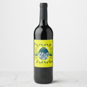 Easter April Holiday Wine Label