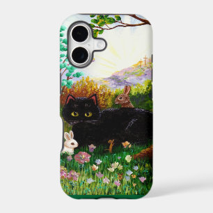 Easter Art Black Cat Bunny Christian Creationart