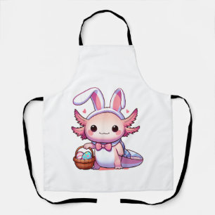 Easter Axolotl Bunny Ears Eggs T-Shirt Apron