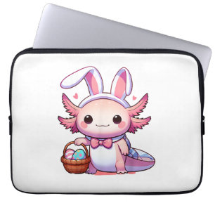 Easter Axolotl Bunny Ears Eggs T-Shirt Laptop Sleeve