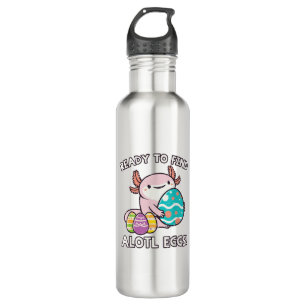 Easter Axolotl Ready To Find Alotl Eggs Hunt Boys  710 Ml Water Bottle