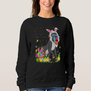Easter Baboon Bunny Egg Hunting Baboon Easter Sund Sweatshirt